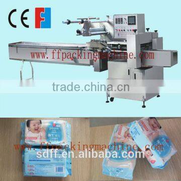 high quality Chinese wet wipe horizontal packing machine with PLC control