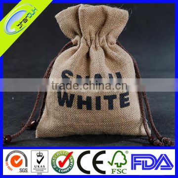 2016 small jute drawstring bag wholesale