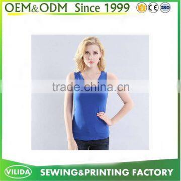 Bulk Fitness Bodybuilding Tank Top Bamboo Fiber Cotton Plain Custom Women Grey Tank Top OEM photo-4