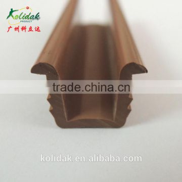 Yellow U shape PVC/TPV plastic profile products extrusion