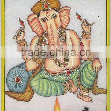 Marble Painting Sitting Ganpati