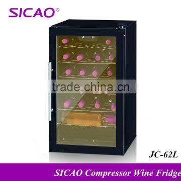 Touchtone type tea color glass door compressor wine refrigerators with competitive price