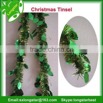 Leaf Style Christmas Tinsel For Decoration