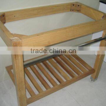 ADA Hotel Bathroom Vanity With Wood Shelf photo-4