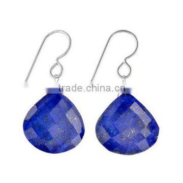 lapis gemstone silver earings