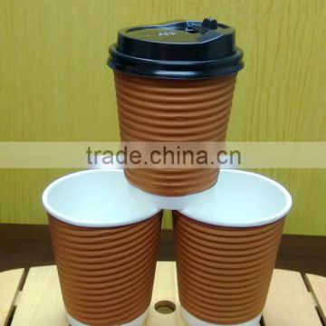 Green friendly triple wall paper hot cups