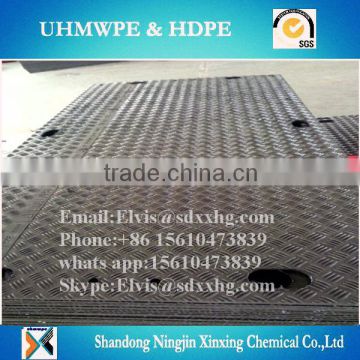 HDPE plastic road mats/heavy duty ground cover mats/plastic floor grid ground cover mat