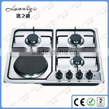 Electric Burner Indoor Gas Stove with Natural Gas/ LP Gas Stainless Top