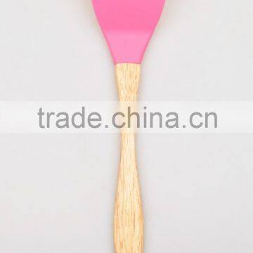 Beautiful in Desigh LFGB Testing Silicon Kitchenware With Ruber Wooden Handle photo-3