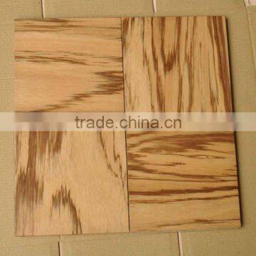 9" board SMOOTH Zebrano Square Edge Engineered Wood Flooring
