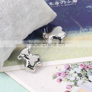 New Model Fashionable Silver 3161 Stainless Steel Bear Shaped Stud Earrings photo-5
