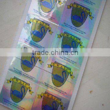 high quality customized colorful laser sticker