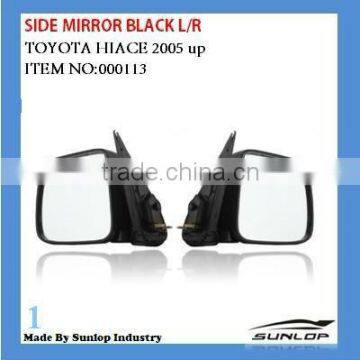 hiace parts hiace side mirror black #000113 car side mirror for Toyota Hiace 2005 up hiace 200 KDH 200 commuter quantum