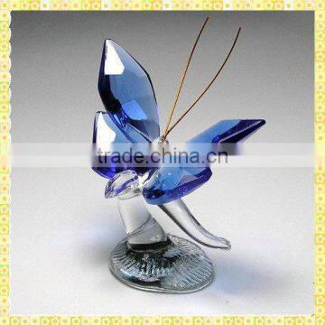 Hot Sale Blue Crystal Butterfly Gifts For Desktop Centerpieces