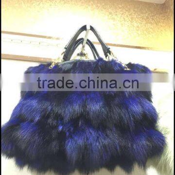 wholesale price fashion fox fur handbag fox fur bag