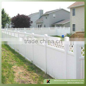 Vinyl Privacy Fence with Lattice