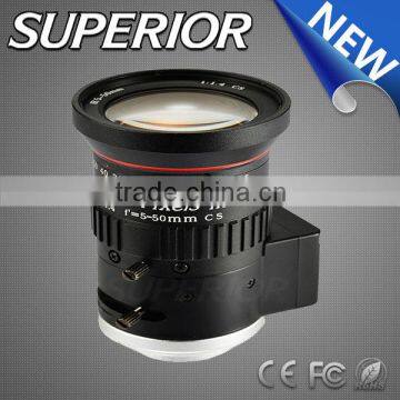 1/2.7 inch ccd sensor cctv camera lens !! Focal length 5-50mm varifocal lens with wholesale auto long range cctv CS mount lens