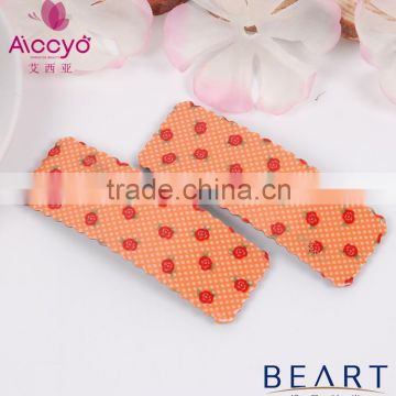 Fancy girls barrette acetate covers bright colored large snap hair clip