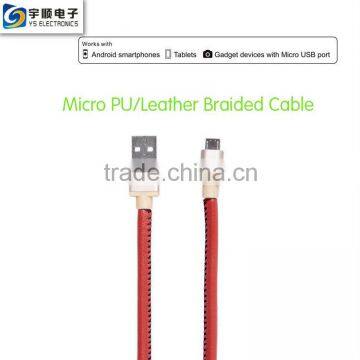 Micro Leather Cable for Samsung /Android Mobile Phone