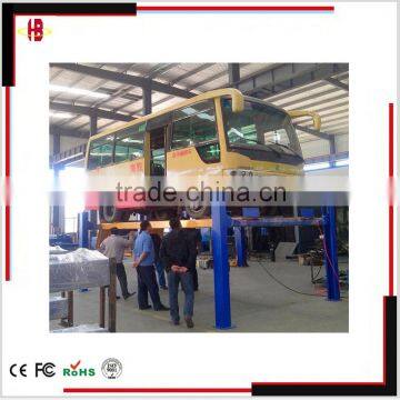 Four Post Auto Lift Machine With Rolling Jack Lifter