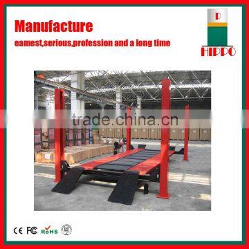 four post hydraulic parking lift, car lift kit electric factory