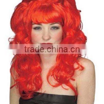 Fabulous Devil Wig, Red with Horns - Synthetic wigs