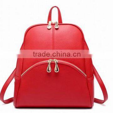 Fashion Brown Color Pu Backpacks For Girls