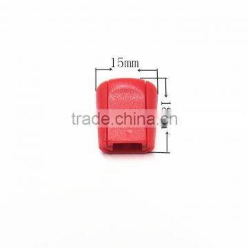 Fashion Red Plastic Stopper Drawstring Cord End For Garments