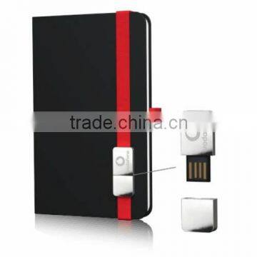 notebook with elastic, lanybook notebook with usb closure