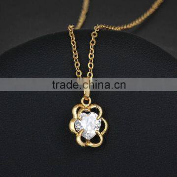 2014 new design meaningful gold plated pendant flower necklace(AM-D0402-J-B)