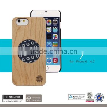 Fashion Design Real Wood Case for Iphone 6 6S, Wholesale Wooden Bamboo with Clothing Ultra Slim Cover for iPhone