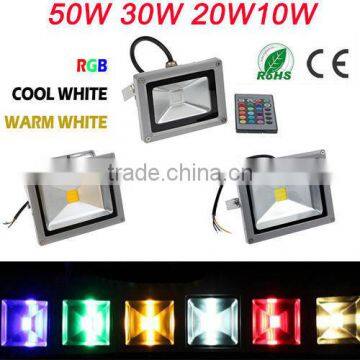 IP65 Epistar Bridgelux chip RGB 50W LED Flood Light with remote control