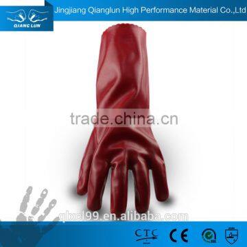 QL new product pvc chemical splash dip gloves