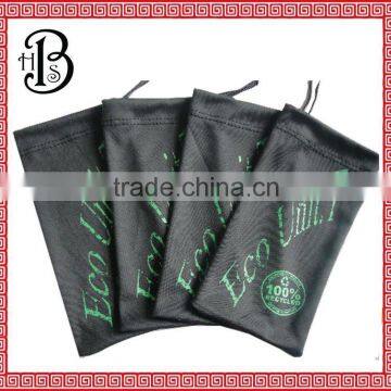 drawstring microfiber pouch with custom logo