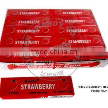 Halal Suifa Strawberry sugar chewing gum