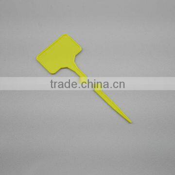 Plastic Yellow Plant Marker T Label Nursery Garden Label