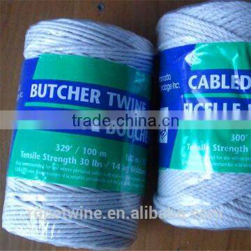 4 strands twisted cheap natrual cotton rope