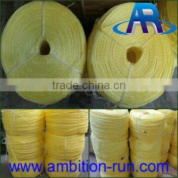 3mm yellow PE twine recycled rope in packaging rope