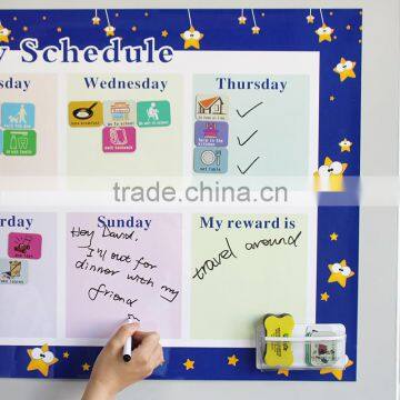 60*40cm Creative Wall Sticker Educational Toys Dry Erase Kids Weekly Planner To-do List Schedule Magnetic Chores Chart photo-3