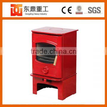 Red Colour Enamel Wood Burner Stove/Fireplace With European Style HF905UAE for Selling photo-3