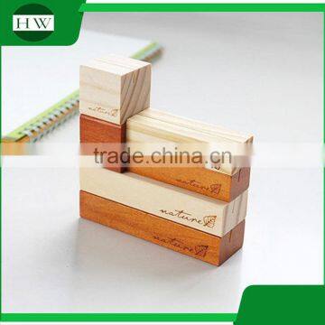 Cheap Square Wood Photo Name Business Card Holder photo-4