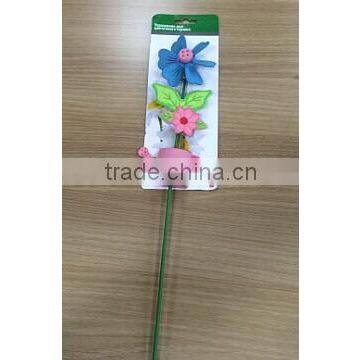 spring series beautiful flower metal yard stake