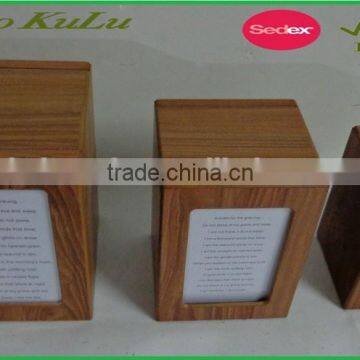 top quality cheap solid wood pet urn,pet urn and casket,pet cremation urn