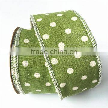 Linen Dots Christmas Ribbon Roll photo-5