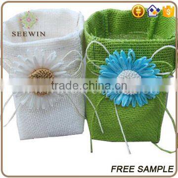home decor mesh fabric flower pot cover