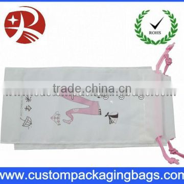 promotional drawstring poly packaging bag