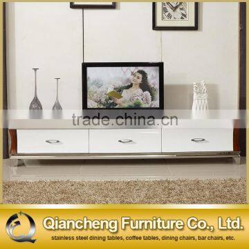 Modern Marble Top Metal TV Cabinet With Showcase photo-3