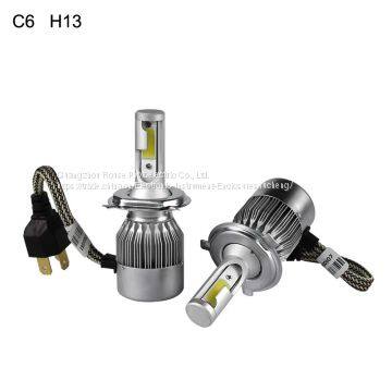 LED фара C6 h13 cob 30Вт/Лампа 60Вт/Набор 6400 лм/набор Светодиодные лампы фар ближнего и дальнего света LED автомобильные фары