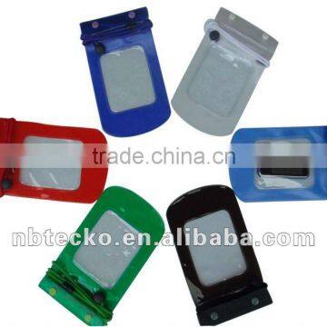 Different colors waterproof PVC mobile phone bag with clip cell phone PVC case