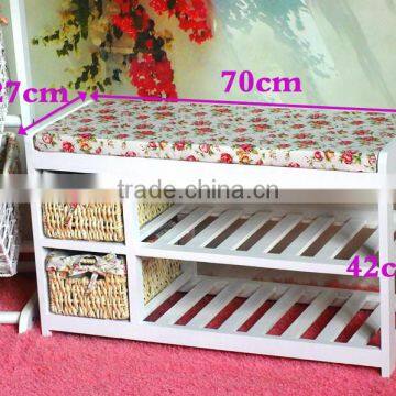 Wooden chair shoe racks for home